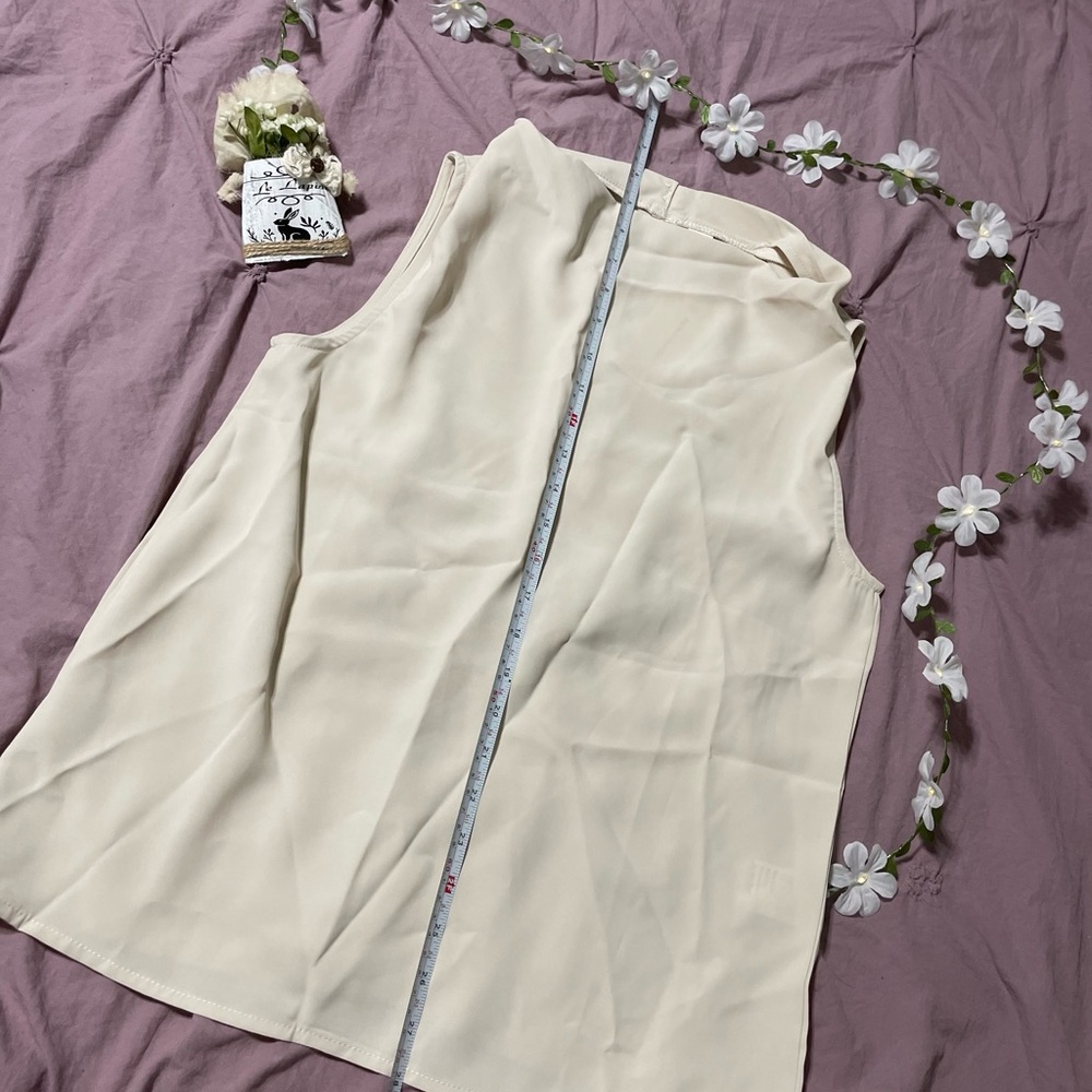 SOLD! Gorgeous Commense Cream Mandarin Collar Blouse So Soft & Sweet